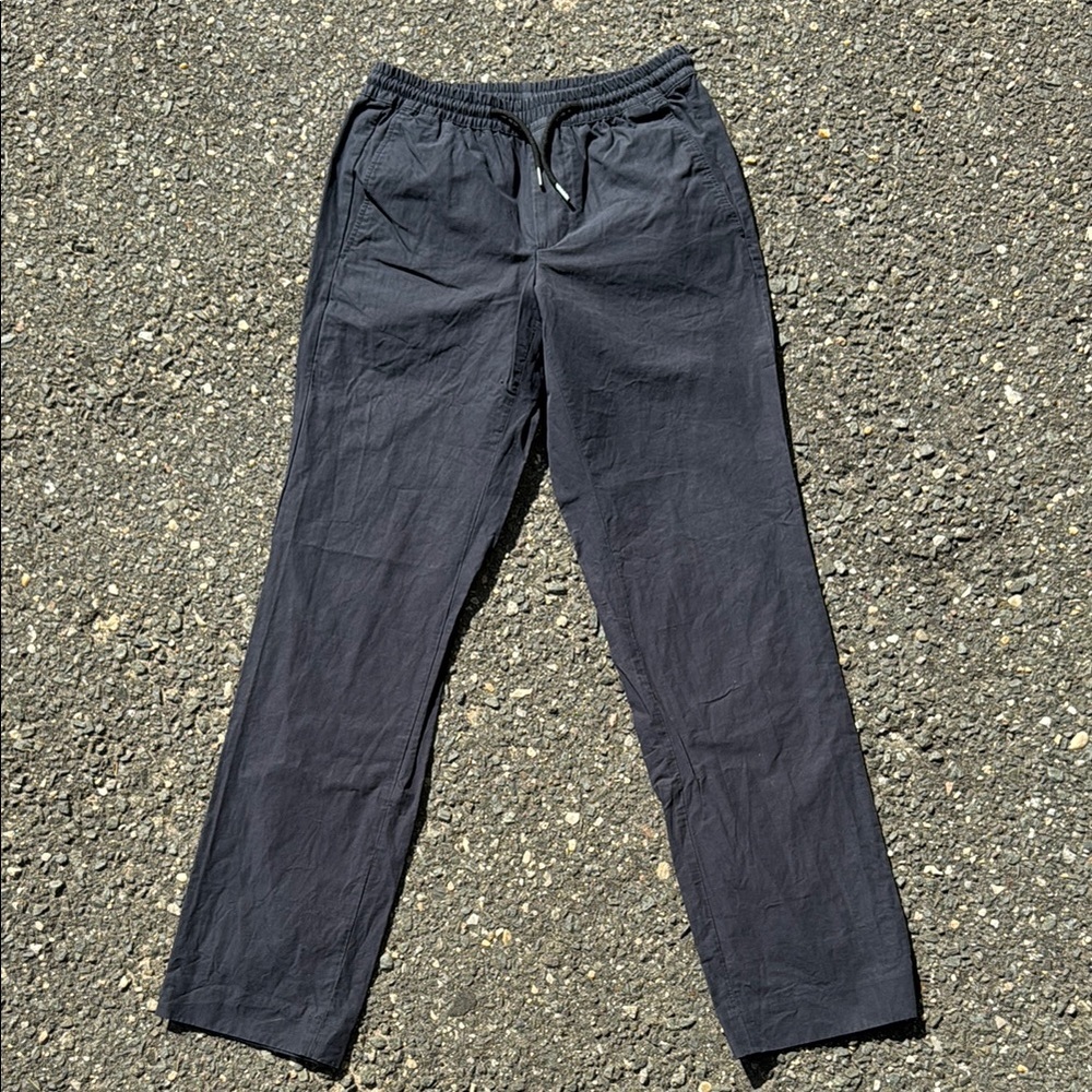 Sandro Paris elasticated straight leg trousers size M navy blue